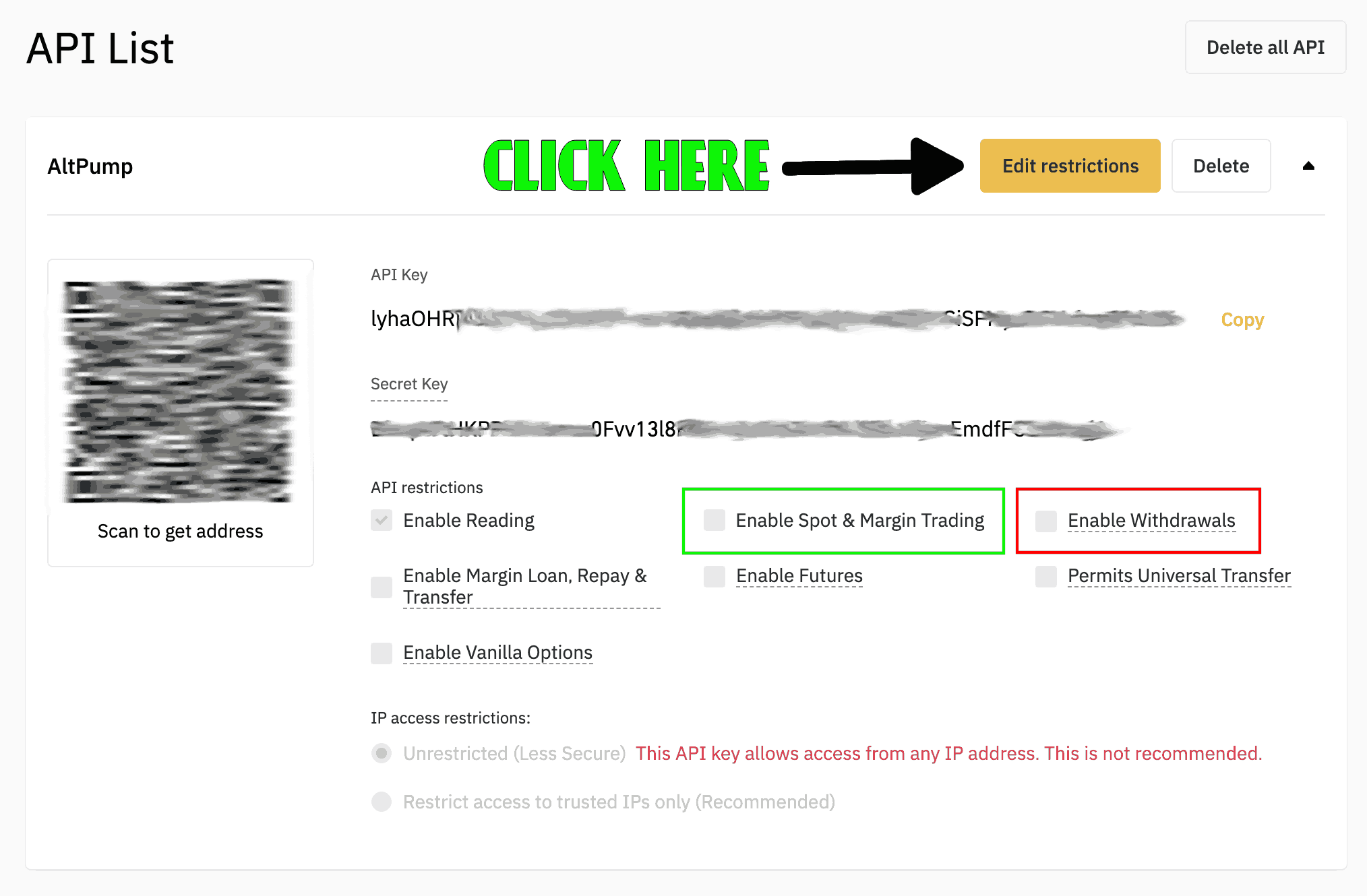 Binance Create API Complete