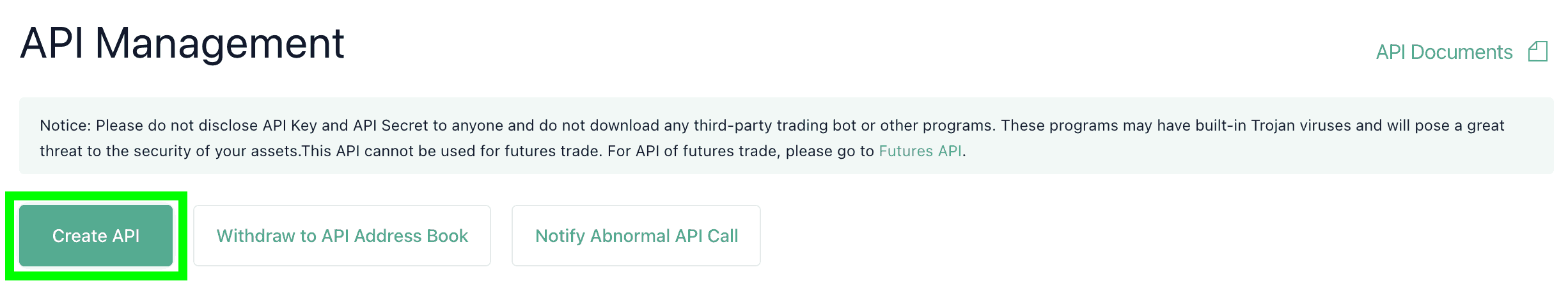 KuCoin Account create API